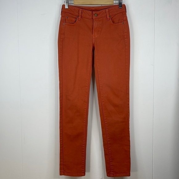 Garnet Hill Pumpkin Spice Skinny Jeans Size 00 - Picture 1 of 9